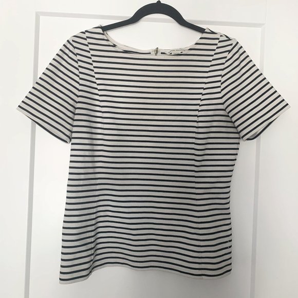 Banana Republic B&W Striped T-Shirt 10P - Picture 1 of 3